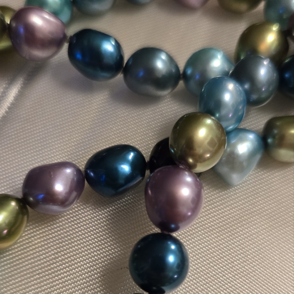 Honora 36" freshwater pearl necklace sterling silver clasp - Picture 3 of 6